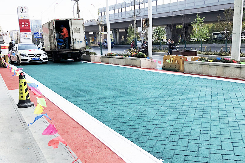 彩色壓花路面